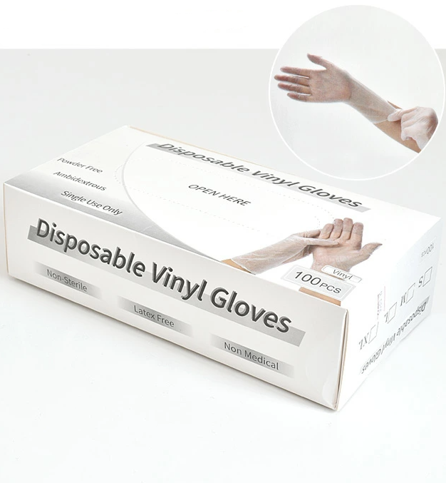 Disposable Vinyl Gloves L 100pc W189-3