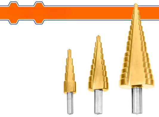 Step Drill Bit Set 3pc WJD3401