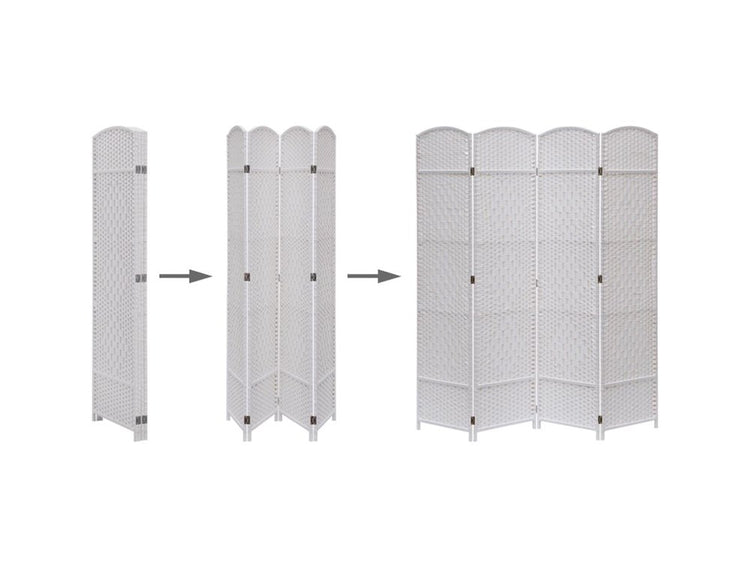 5 Panel Wall Room Divider Black