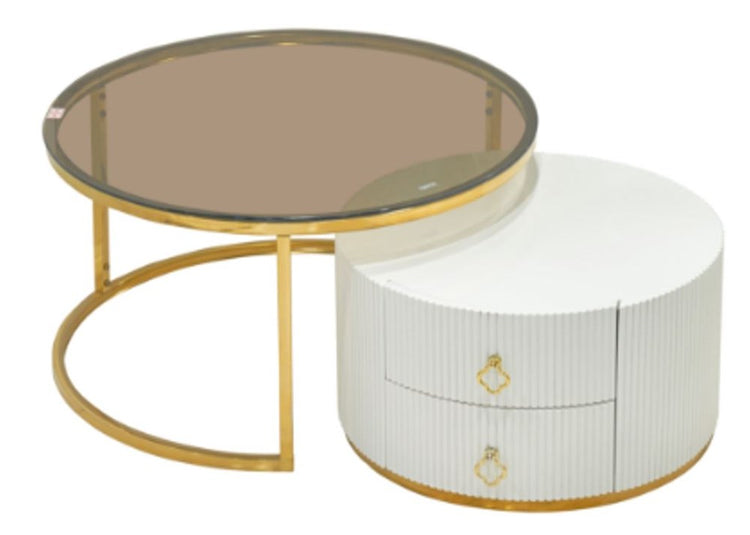 Coffee Table White & Gold JJ104