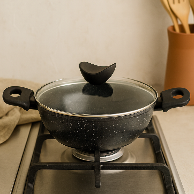 Wok Pan 26cm With Lid Induction