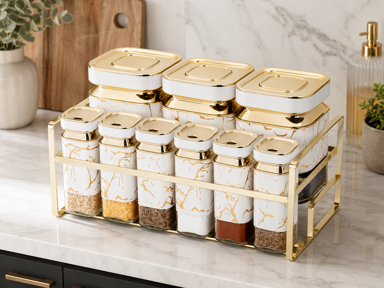 Spice Rack Condiment 10pc X1014DBJ