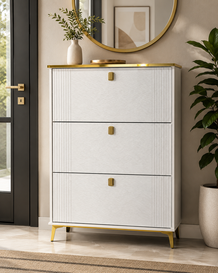 Shoe Rack Cabinet Gold X800-1