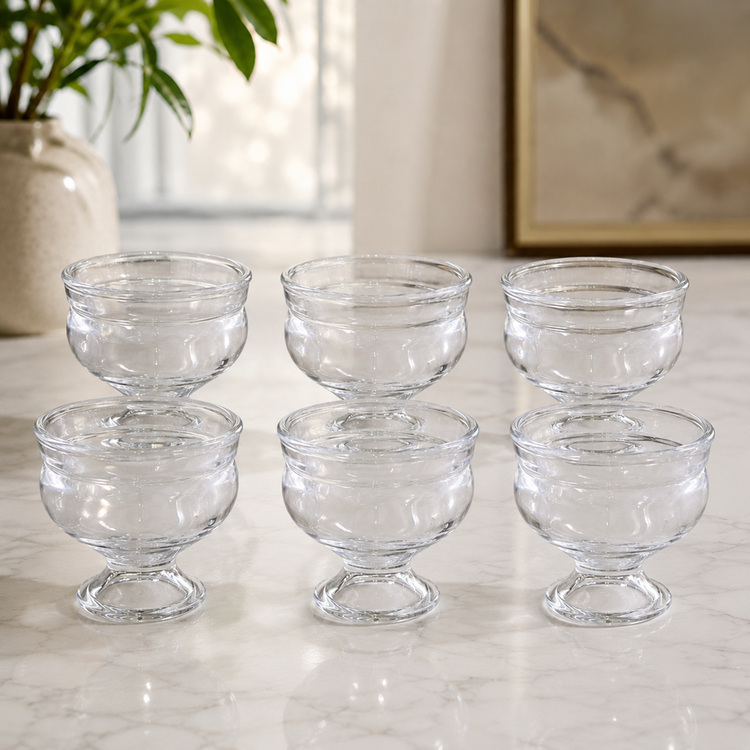 Glass Dessert Bowl 6pc YJZJ-6803