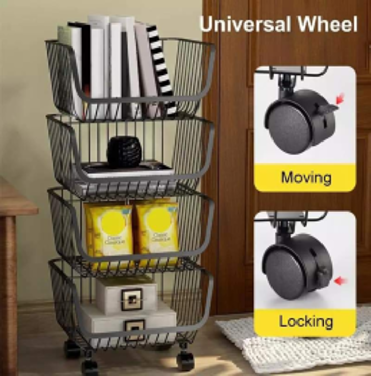 Basket 4 Tier Trolley YM-7808-4