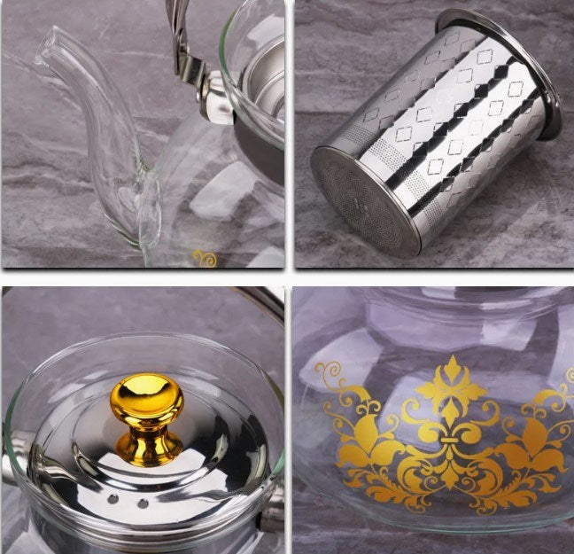 Glass Tea Pot Kettle 1.6L YS19022-246