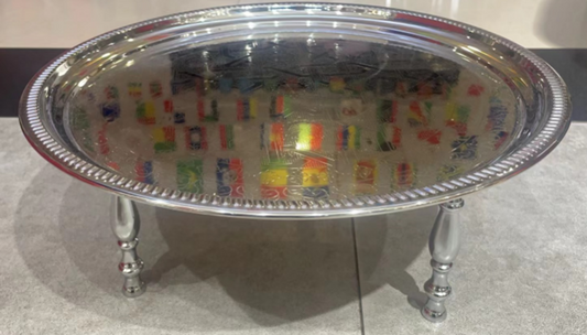 Stainless Steel Round Tray 30cm with stand YS19022-81