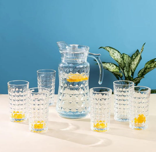 Glass Jug & Cup Set YZH33/L7