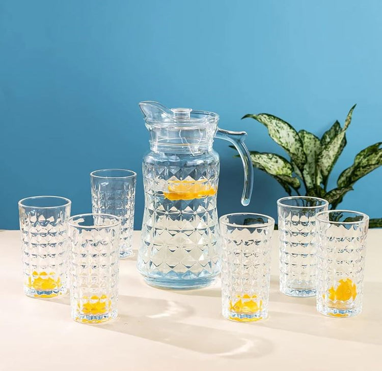 Glass Jug & Cup Set YZH33/L7