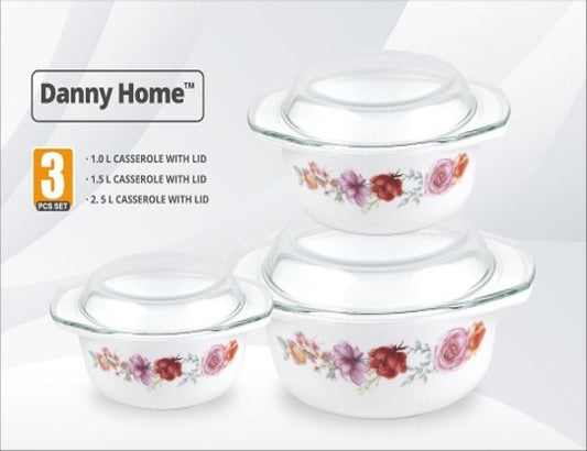 3pc Casserole Set Pink ZHG3T-G