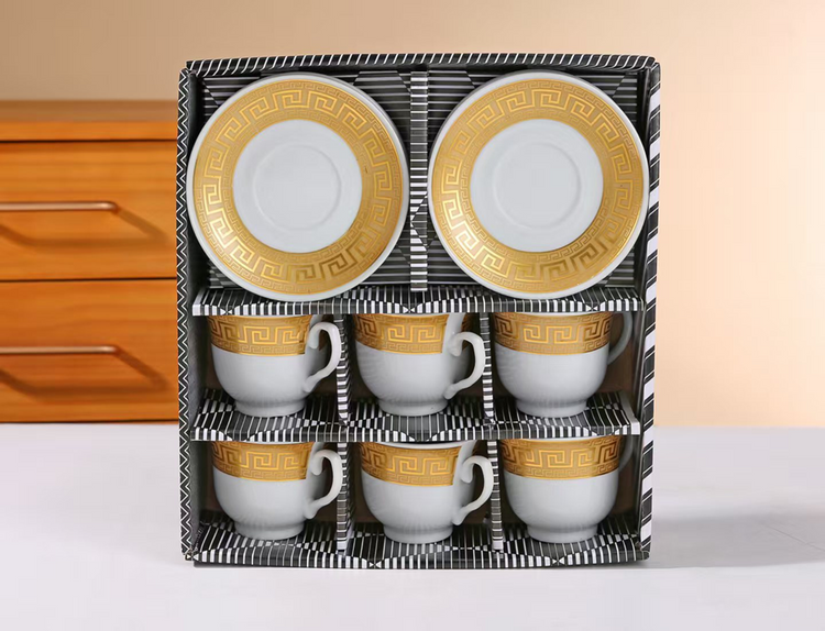 Tea Cup & Saucers 12pc ZW-907