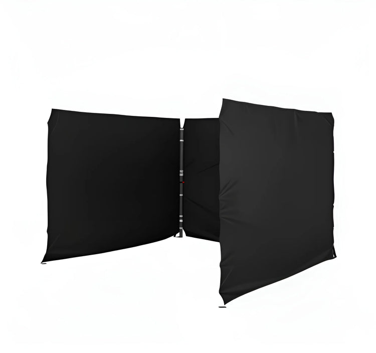 Black Gazebo 2m x 2m Side Walls only. Outdoor Panels for Privacy on a white background