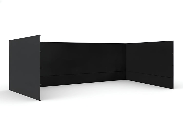 Black Gazebo 3m x 6m Side Walls only. Outdoor Panels for Privacy on a white background