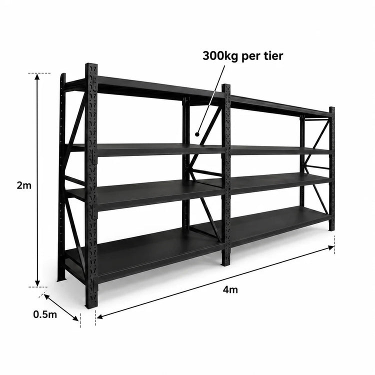 Shelve Racking 4m x 2m x 0.5m