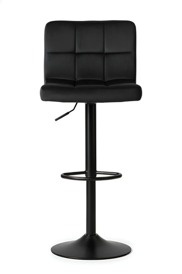 black bar stool with matte black base