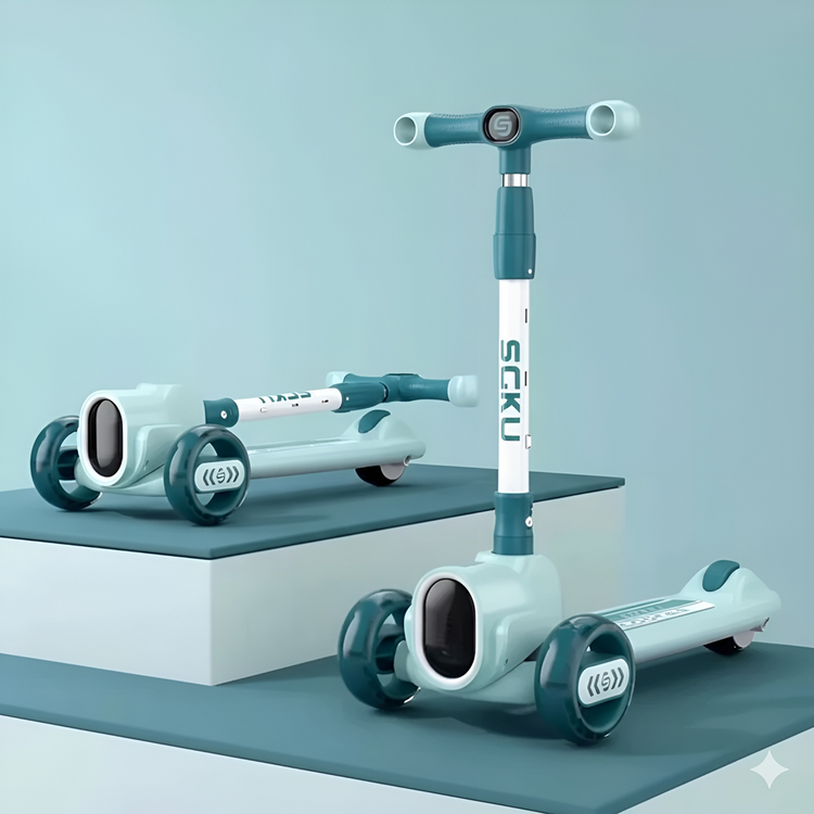 Kids' 3 Wheel Scooter | Adjustable Height & LED Wheels | 103-160