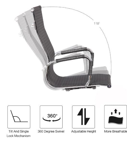 Mesh Chair Black UT-C031M