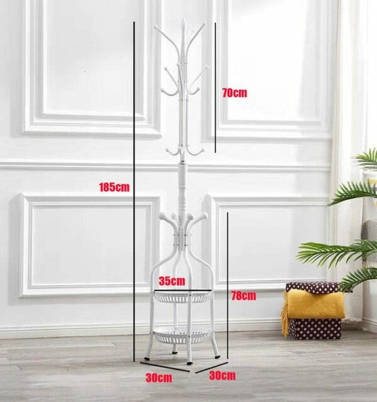 Metal Coat Rack White