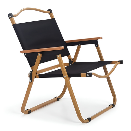 Luxury Folding Chair | Wood Armrests | Camping & Picnic | 19130-8