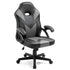 Frontal view of a black and grey ergonomic gaming chair UT-C555