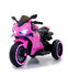 Pink kids' electric motorcycle trike with three wheels and glowing light-up wheels Y-MB7105