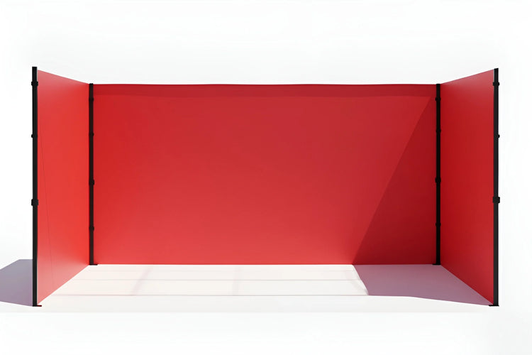 Red Gazebo 3m x 4.5m Side Walls only. Outdoor Panels for Privacy on a white background