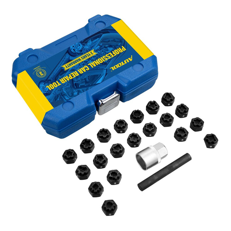 WHEEL LOCK KEY NUT REMOVAL 22PC KIT
