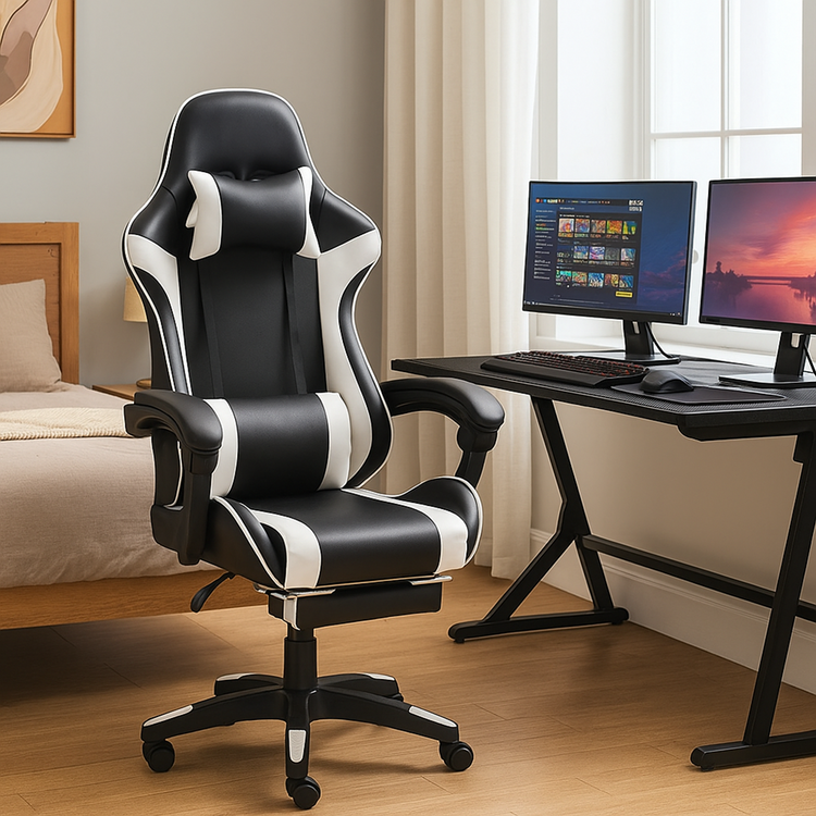 Gaming Chair Black & White UT-B199