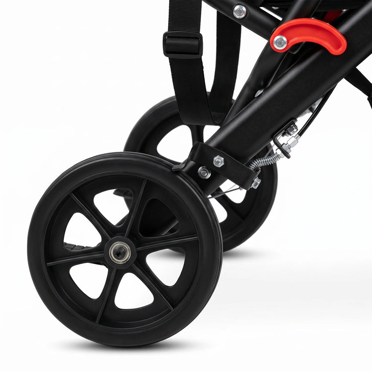 Lightweight Folding Wheelchair Mobility Aid with Handbrakes