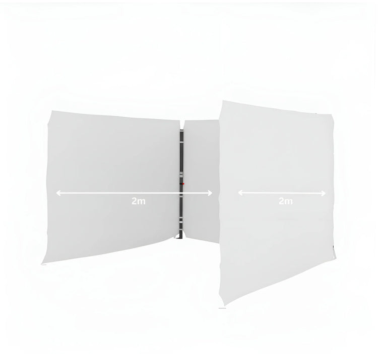 White Gazebo 2m x 2m Side Walls only. Outdoor Panels for Privacy on a white background