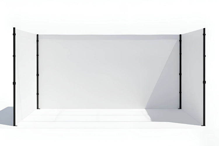 White Gazebo 3m x 4.5m Side Walls only. Outdoor Panels for Privacy on a white background