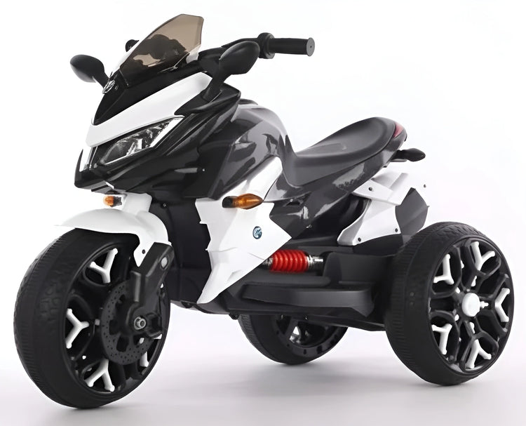 White Kids' 3-Wheel Motorcycle (5188 8008) with a 390W motor and an educational mode.