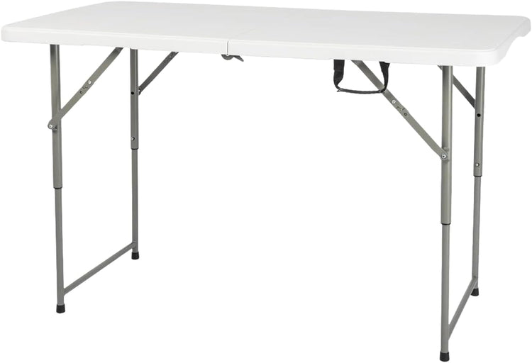 4ft 1.2m Plastic Folding Table, Indoor Outdoor Portable Handle Picnic folding table