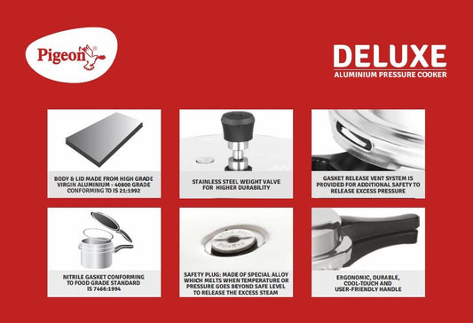 Piegon Aluminum Pressure Cooker 7.5L 104