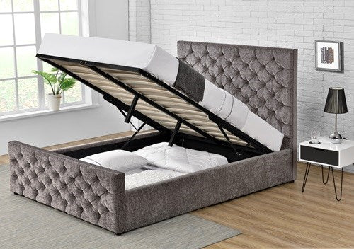 King Bed 167.5 x 203cm Silver 3207G