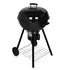Black 19-inch BBQ charcoal grill with the lid off, showing the cooking grate and bottom rack 2020