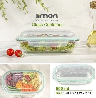 Oval Glass Container 500mL 200535