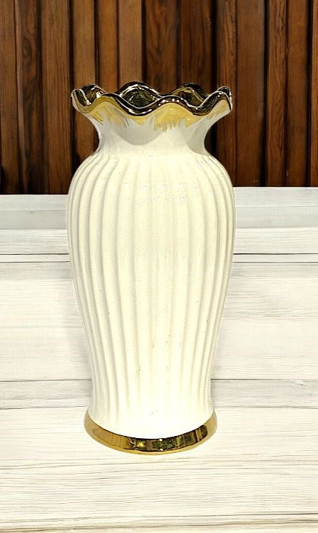 White and Gold Vase 2023-3C