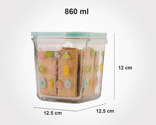 Printed Glass Container 860mL 211035