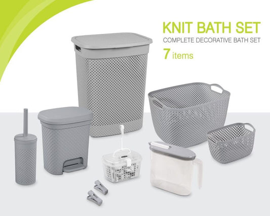 Knit Bathroom Accessories Set 7pc 221335