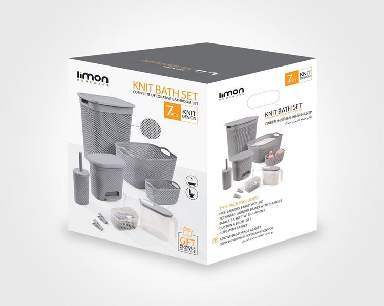 Knit Bathroom Accessories Set 7pc 221335