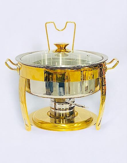 Chafing Dish Gold & Silver 8L
