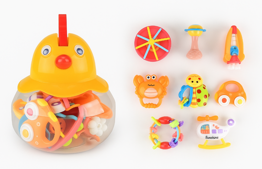 Chicken Baby Rattles 8pc 2510-7-64