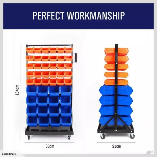 92pc Storage Bin Box Wall Mount 55035