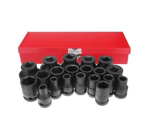 SOCKET BLACK AIR IMPACT 1/2" DRIVE 20PCS SET