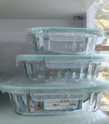 3pc Glass Lunch Box