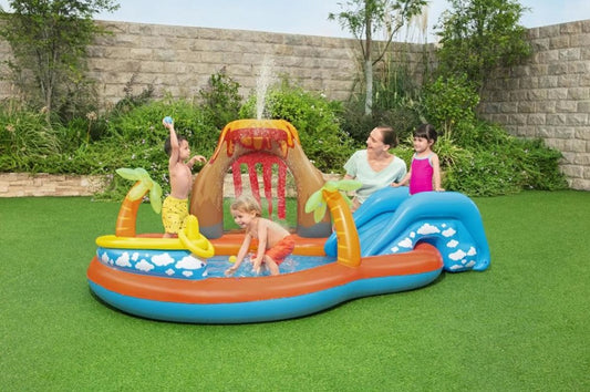 Inflatable Pool With Slide & Play Center 53069