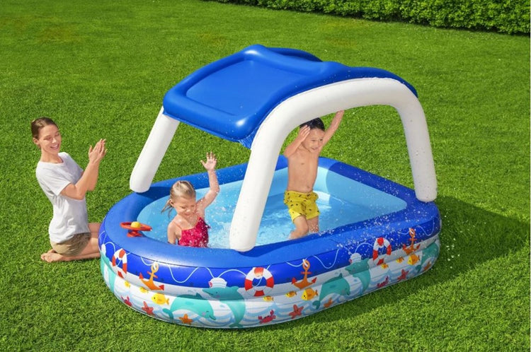 Inflatable Pool Boat With Sun Shade 54370