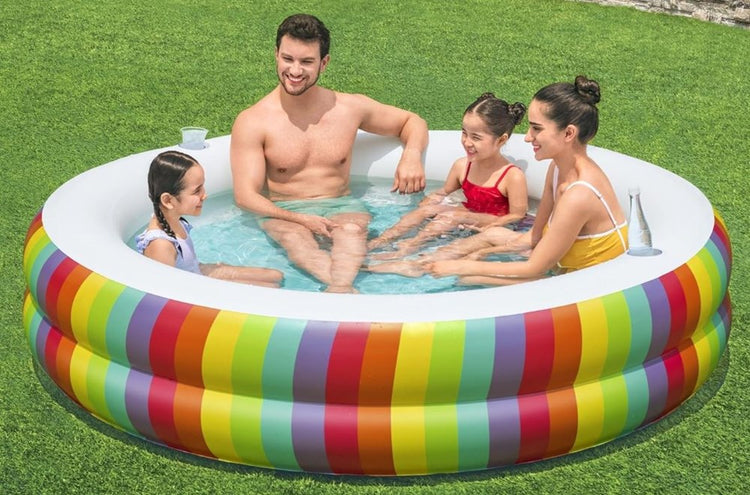 Family Inflatable Colorful Pool 2.06m x 2.06m 54443