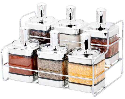 Spice Condiment Rack 6pc Set FS-06Y